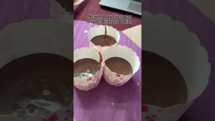 Aaj try kiya baking #hobby #hobbies #airfryer #airfryerrecipes #cupcake #cupcakes #livingalone