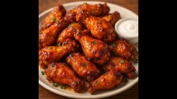 Air Fryer Chicken Wings with Sauce  _Crispy Air Fryer Chicken Wings Recipe  _Easy Air Fryer Wings