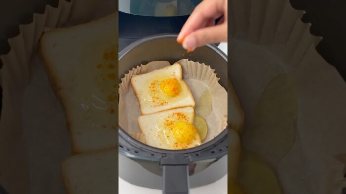 Air Fryer Egg Toast Recipe | Easy Breakfast in Minutes 🍞🥚#airfryer #asmr