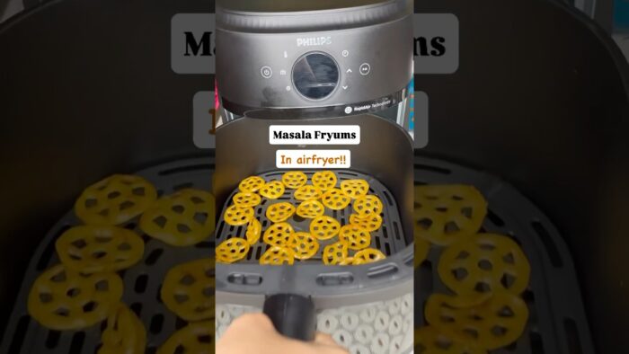 Air Fryer Recipe Ep-2 || Masala Fryums #shorts #zerooilsnacks #youtubeshorts