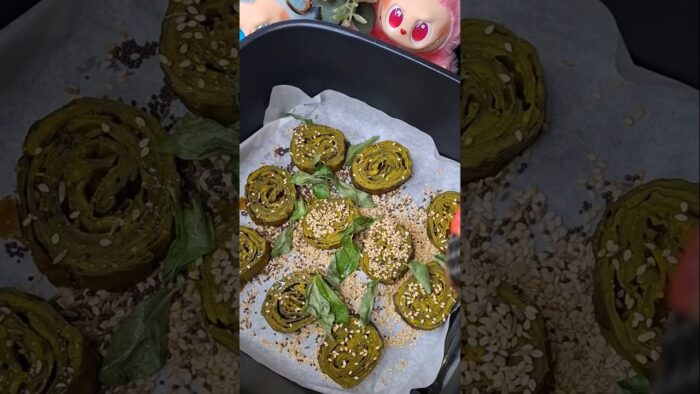 «Air-fryer magic allu vadi» how to make crispy allu vadi in Air-fryer? #shorts#viral#airfryer#food