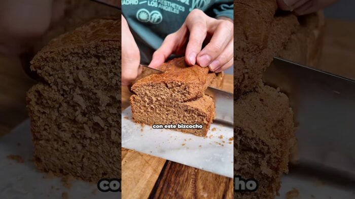 BIZCOCHO SALUDABLE en AIRFRYER 🥧💚 #Saludable #healthy #postres #Postresfit #Postrestop #receta