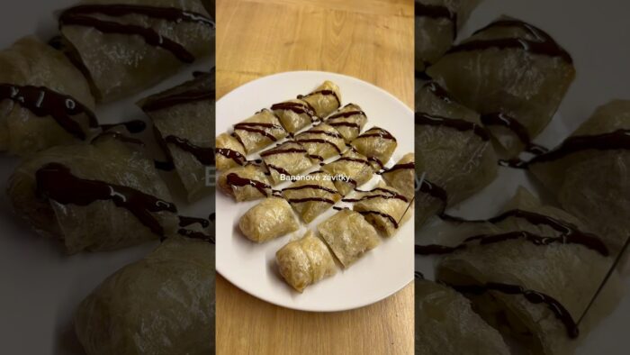Banánové závitky. #recipe #fit #food #airfryer #banan #ricepaper #dezert #healthyfood #zavitky