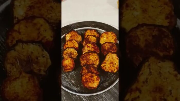 Berenjenas fritas sin Aceite 😊 Berenjenas en la airfryer#healthyfood #airfryerrecipes #airfryer