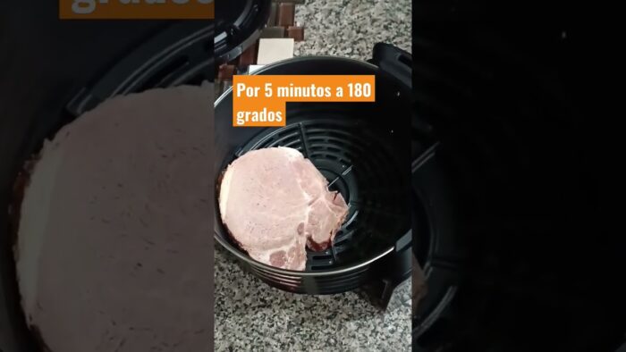 Chuleta en Aire fryer #comida #cocina #familia