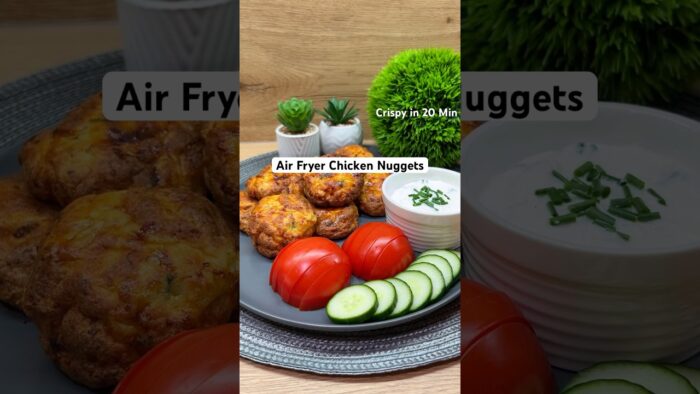 Crispy Air Fryer Chicken Nuggets in 20 Min #shorts