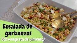🥗 ENSALADA DE GARBANZOS con Vinagreta de Pimientos en Thermomix