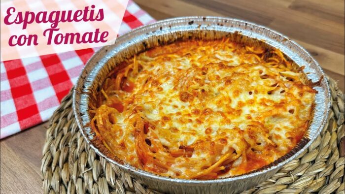 ESPAGUETIS EN FREIDORA DE AIRE 🍝 Espaguetis con tomate en airfryer
