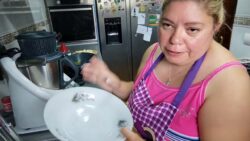 Guisantes con jamón y huevo cocido en Thermomix.