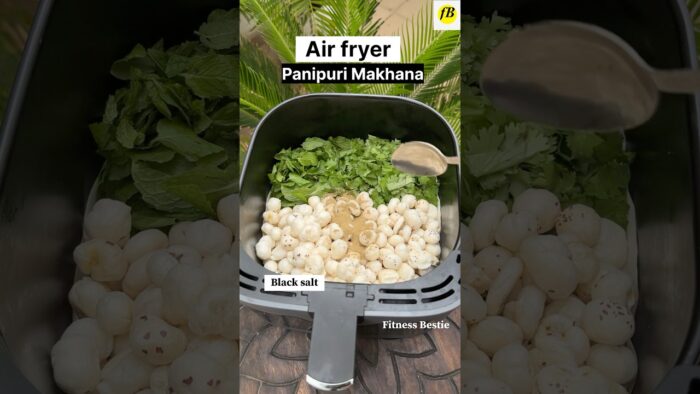 Less oil Panipuri Makhana in Air Fryer #shorts #trendingshorts #viralreels #yt #ytshorts