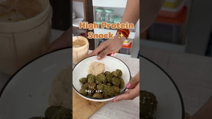 Low-Cal, High Protein Falafel Bites in Air Fryer 🧆💪 #highprotein #vegetarian #airfryerrecipes