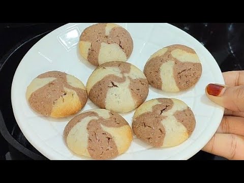 Marble cookies in air fryer recipe || eggless marble cookies