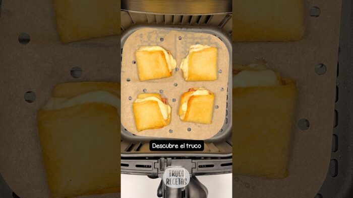 Mini sándwiches tostados en freidora de aire #recetasfaciles #airfryer