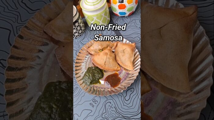 No Maida No Deep Frying Samosa Air Fryer Recipes 😍 #shorts