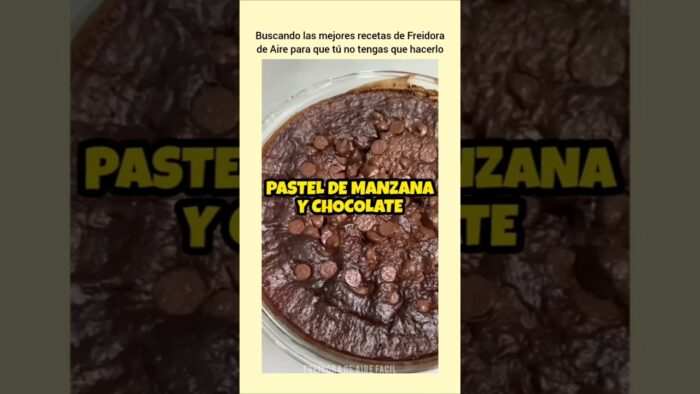 Pastel Saludable de Manzana y Chocolate en Airfryer | FREIDORA DE AIRE FÁCIL