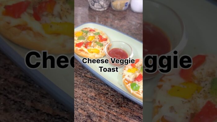 Quick & crispy Veggie Cheese Toast in Airfryer! 🍞🧀