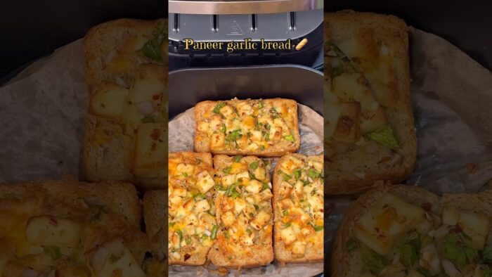 Quick & easy paneer garlic bread #garlicbread #paneer #healthyeating #airfryerrecipes #airfryer