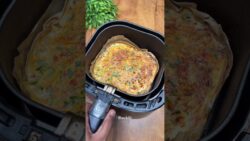Receta saludable de huevos ricos en proteínas hechos en freidora de aire