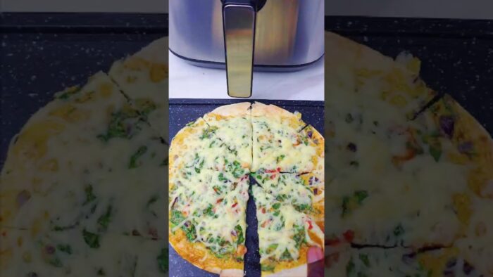 Tortilla Wrap Pizza! Easy and Healthy #shorts #airfryerrecipes