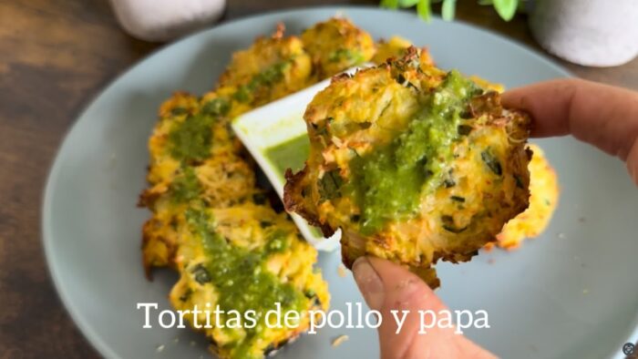Tortitas de pollo y papa. #receta #comida #cocina #pollo #recetasfaciles #cocinar #comidasaludable