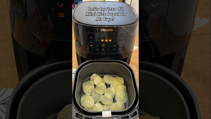 *Viral* Zero Oil Rice Papad in Air Fryer😋#shorts #viral #trending #youtubeshorts #ytshorts #yt