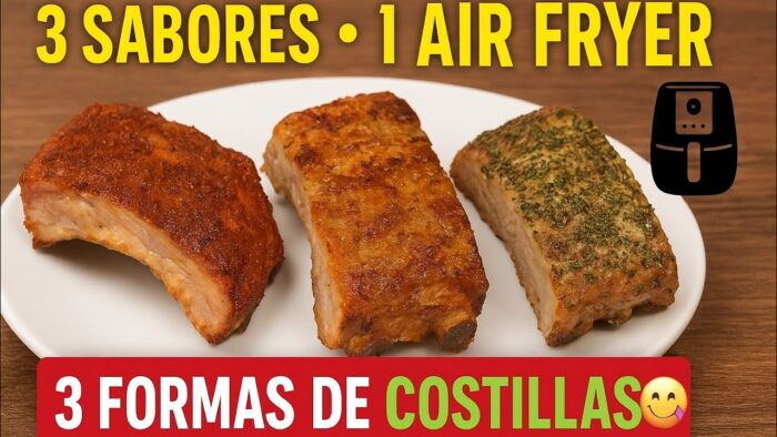 👉 3 Maneras Fáciles de Sazonar Costillas en Air Fryer | Jugosas y Doraditas”