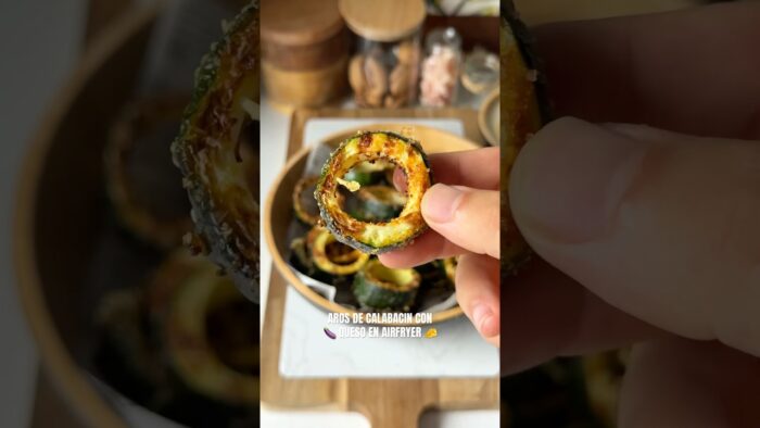 AROS DE CALABACÍN CON QUESO EN AIRFRYER | #recetas #comida #recetasfaciles