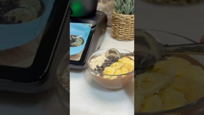 Bowl de chocolate, plátano y cacahuete con Thermomix:¡Empieza el día con energía!