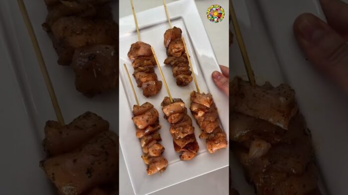 Brochetas De Pollo En Freidora De Aire !