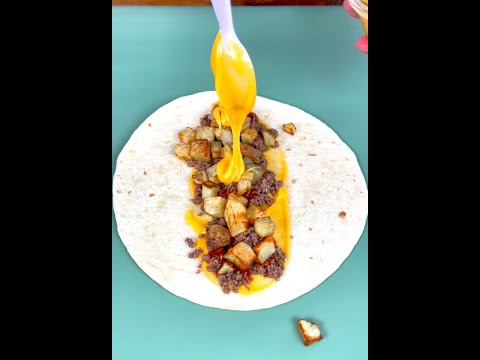Burrito de papa con carne y queso de Taco Bell | Receta para freidora de aire y sartén