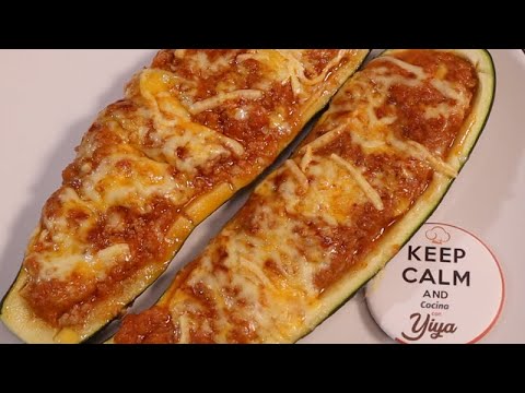 CALABACINES RELLENOS DE CARNE en MAMBO, Monsieur Cuisine y Thermomix