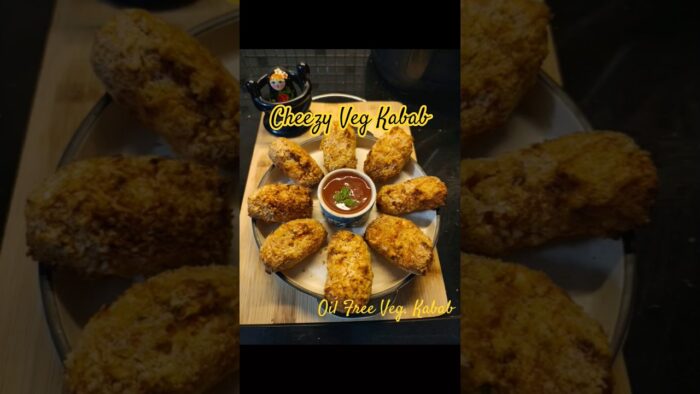 Cheezy Veg Tikki Airfried #airfryer #healthy #viral #indianfood  #cheezy #food #recipe #Janmashtami