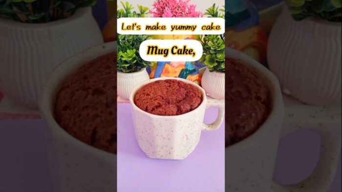 Chocolate Mug Cake Recipe | Quick Dessert in air fryer & Microwave | No Oven, No Eggs#shorts#yummy