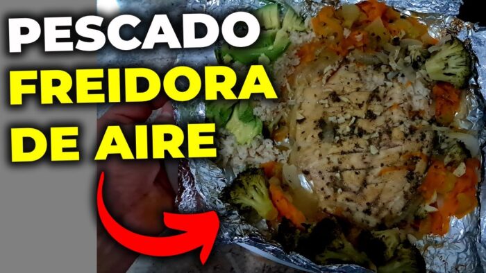 Como hacer FILETE DE PESCADO EMPAPELADO con verduras en la FREIDORA DE AIRE Oster,Receta con TILAPIA