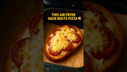 Crispy Air Fryer Pizza Hack 🍕Quick & Under 250 Calories Snack for Weight Loss