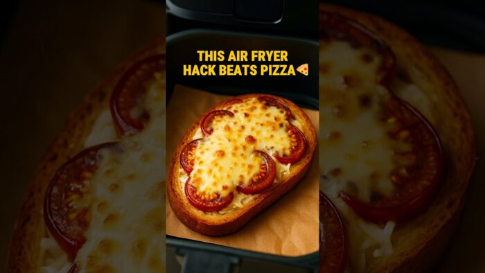 Crispy Air Fryer Pizza Hack 🍕Quick & Under 250 Calories Snack for Weight Loss