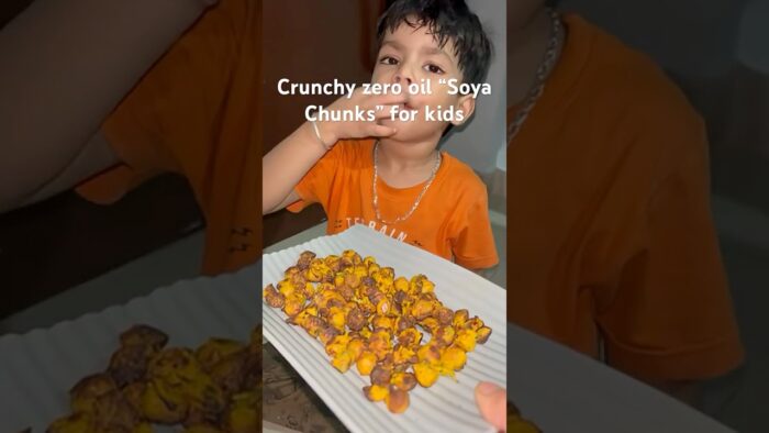 Crunchy zero oil “Soya Chunks” for kids healthy #recipe #airfryer #airfryerrecipes