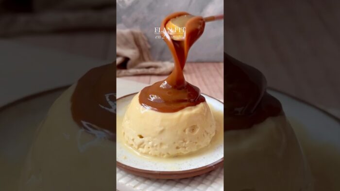 FLAN FIT EN DOS MINUTOS! #flanfit #flan #recetassaludables #postresinazucar #receta #recetasfaciles