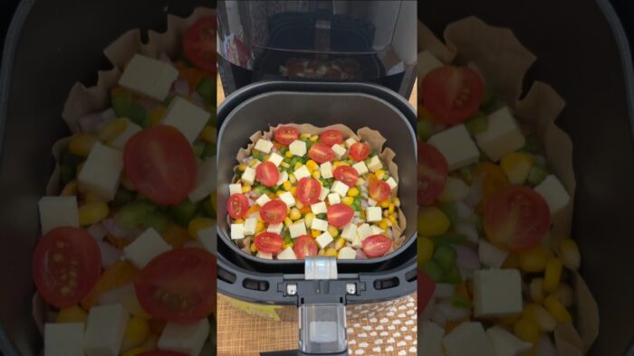 Healthy Nachos Chaat Snacks in Air Fryer😋 #shorts #viral #trending #reels #youtubeshorts #ytshorts