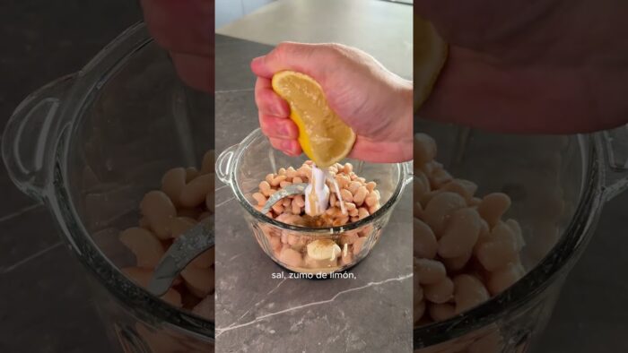 Hummus de alubias con cherrys asados y pistachos | Receta fácil en freidora de aire