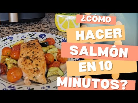 ✨ La mejor receta de SALMÓN en freidora de aire. Listo en 10 minutos #recetadesalmon #freidoradeaire
