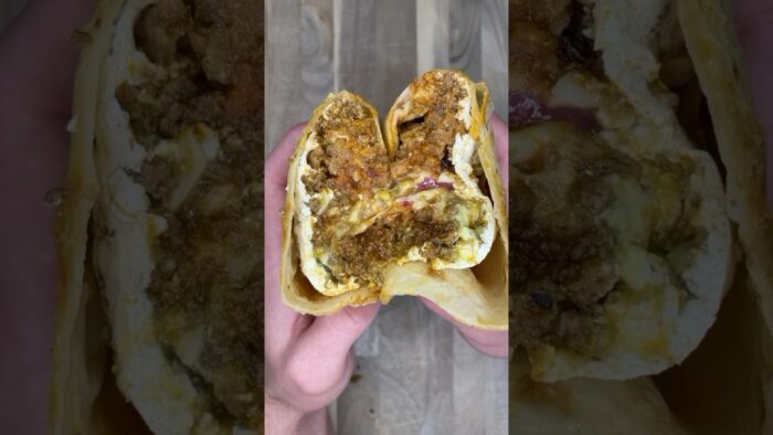 Loaded Burrito! Recipe below in comments. #highprotein #lowcarb #airfryer