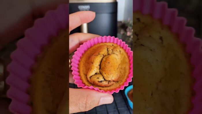 Muffins de Banana en Freidora de Aire Air Fryer #postres #airfryer #freidoradeaire #food