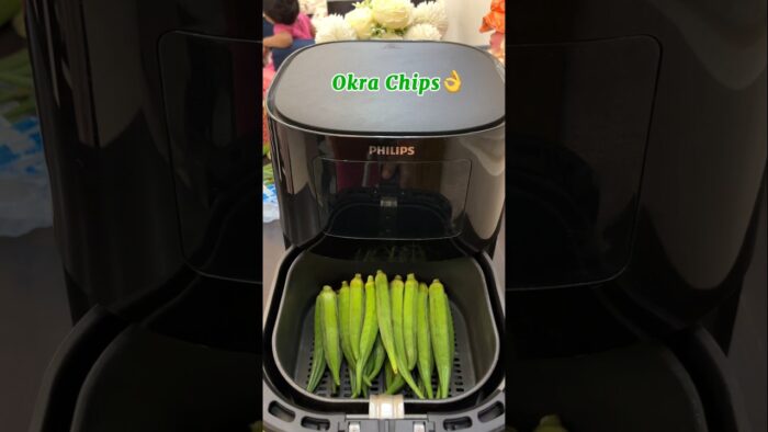 Okra/Bhindi Chips Recipe in Air Fryer #shorts #viralshorts #trending #youtubeshorts #reels