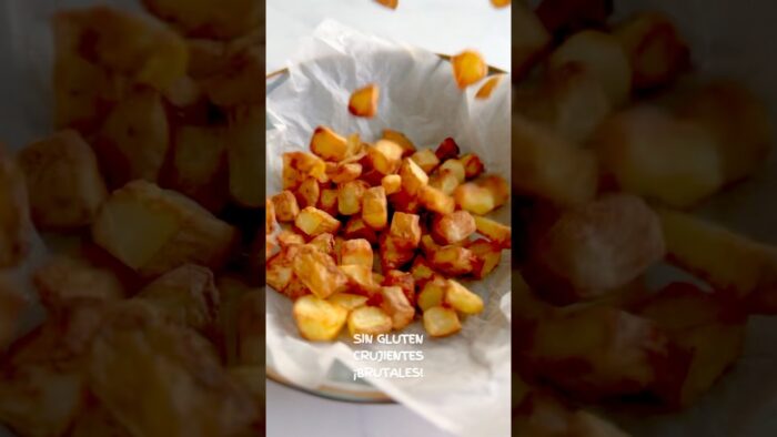 PAPAS CRUJIENTES EN AIR FRYER #recetasfaciles #singluten #recetassanas #glutenfree #airfryer #fit