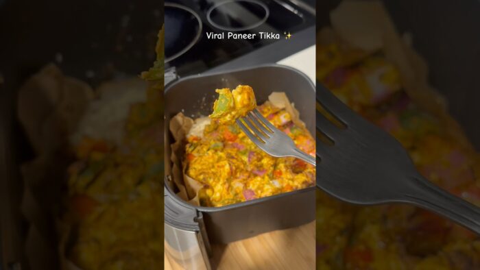 Paneer Tikka in AirFryer #lunchbox #growmyaccount #shorts #recipe #easyrecipe #shortsfeed #viral