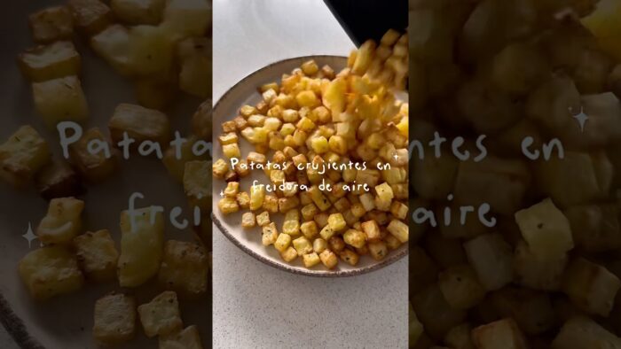 Patatas crujientes en freidora de aire #recetasfaciles #recetas #airfryer