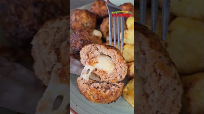 Polpette filanti e patate croccanti pronte in pochi minuti!😁 ricetta da non perdere!
