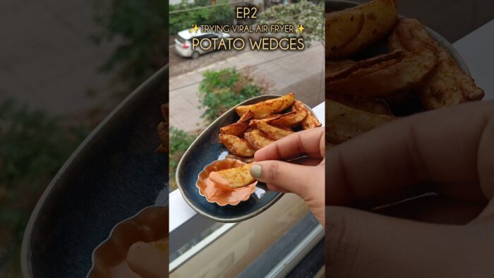 Potato Wedges✨Day 38/60#shorts#viral#potato#airfryer#recipe#yummy#easy#yt#foodie#yum#quick#cooking