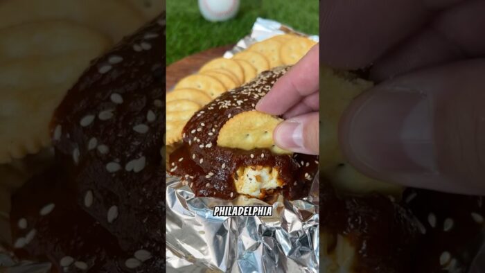Queso Philadelphia en freidora de aire con salsa de tamarindo #quesocrema #quesophiladelphia #botana